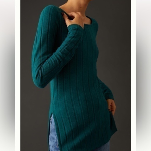 Anthropologie Ribbed Side-Slit Tunic - Picture 3 of 8